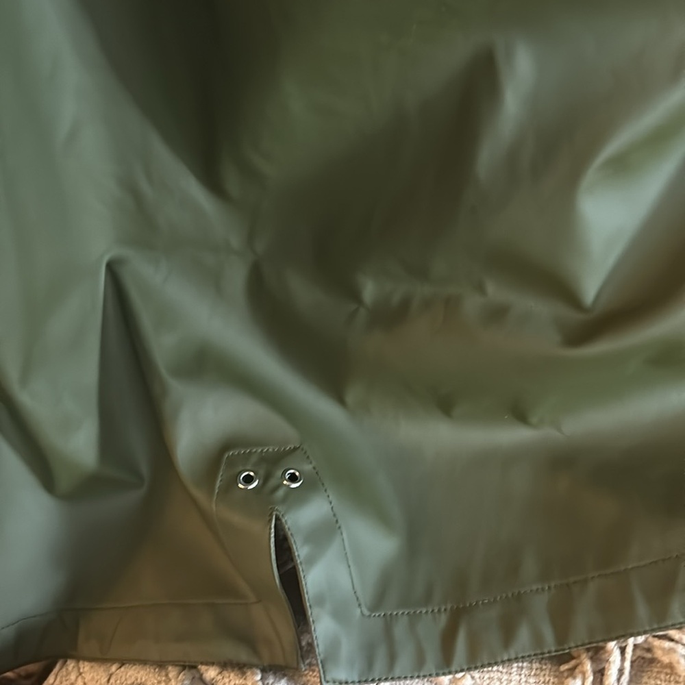 NEW ROMAN’S rain/ all weather jacket / olive green/ zippered/ hood/euc/ vacay ✅ - Picture 5 of 6